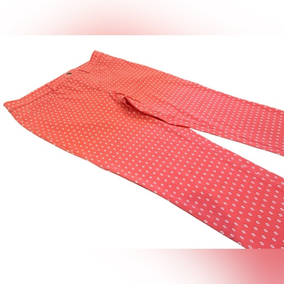 Rafaella Red and White Leggings Vibrant Stretchy Bottoms - Picture 4 of 7